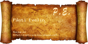 Pásti Evelin névjegykártya