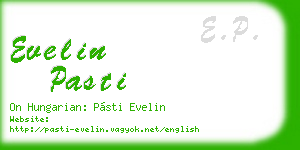 evelin pasti business card